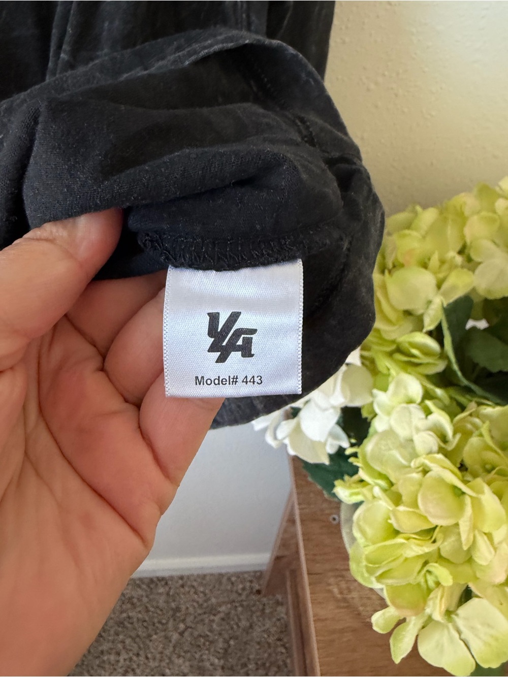 YoungLA M443 Black Washed Crewneck Sweatshirt and matching Joggers M430 - Picture 5 of 9